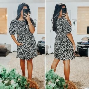 OLD NAVY Black and Cream Floral Dress
